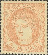 *104. 1870. 4 Mils Castaño. Excelente Centraje. PIEZA DE LUJO. - Andere & Zonder Classificatie