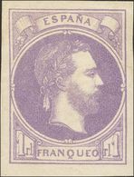 *158. 1874. 1 Real Violeta. Excelentes Márgenes. MAGNIFICO. - Autres & Non Classés