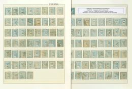 º164(100). 1875. Conjunto De Cien Sellos Del 10 Cts Azul Con La Numeración Correlativa Al Dorso Desde El Nº1 Al Nº100. M - Sonstige & Ohne Zuordnung