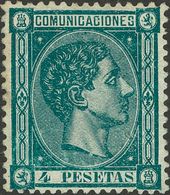 *170. 1875. 4 Pts Verde. Bien Centrado Y Excelente Color. PIEZA DE LUJO. Cert. CEM. - Other & Unclassified