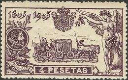 **265. 1905. 4 Pts Violeta. Excepcional Color Y Centraje. MAGNIFICO. Edifil 2019: +++245 Euros - Altri & Non Classificati