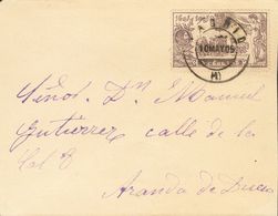 Sobre 265. 1905. 4 Pts Violeta. Carta Filatélica De MADRID A ARANDA DE DUERO. MAGNIFICO Y MUY RARO. Dictamen GRAUS. - Andere & Zonder Classificatie