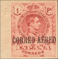 *296s. 1920. 1 Pts Carmín, Borde De Hoja. SIN DENTAR. MAGNIFICO. Edifil 2019: 390 Euros - Altri & Non Classificati