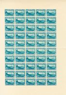 **757s(50). 1938. 45 Cts+2 Pts Azul, Pliego Completo De Cincuenta Sellos (plegado Sin Afectar A Ningún Sello). SIN DENTA - Autres & Non Classés