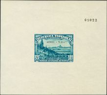 **760s. 1938. AEREO+5 PTS, Hoja Bloque (goma No Original). SIN DENTAR. MAGNIFICA Y RARISIMA, SOLAMENTE SE IMPRIMIERON CI - Sonstige & Ohne Zuordnung