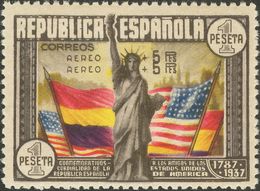 **765hh. 1938. AEREO+5 PTS. Variedad SOBRECARGA DOBLE. MAGNIFICO Y RARO. Edifil 2015: +660 Euros - Otros & Sin Clasificación