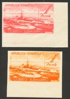 (*)775ccas/cchs. 1938. Conjunto De Ocho Sellos Del 1 Pts Con Las Variedades De CAMBIOS DE COLOR Y SIN DENTAR. MAGNIFICO  - Autres & Non Classés