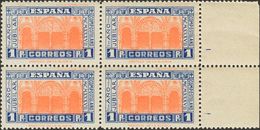 **833/35(4). 1937. Serie Completa, Bloque De Cuatro. Excepcional Centraje. MAGNIFICA. Edifil 2019: +320 Euros - Autres & Non Classés