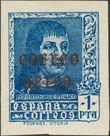 **845/46hccs. 1938. Serie Completa (el 50 Cts Punto Propio Del Papel). CAMBIO DE COLOR EN LA SOBRECARGA Y SIN DENTAR. MA - Sonstige & Ohne Zuordnung