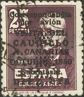 º1090. 1951. CAUDILLO A CANARIAS CON NUMERO. Perforación B.H.A. MAGNIFICO E INUSUAL. Cert. CEM. Edifil 2019: 300 Euros - Otros & Sin Clasificación