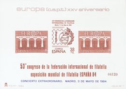 **6/7P. 1984. Pruebas De Lujo. ESPAÑA 84, Con La Sobrecarga CONCIERTO EXTRAORDINARIO. MAGNIFICAS. - Other & Unclassified