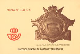 **18P. 1989. Prueba De Lujo. I CENTENARIO DEL CUERPO DE CORREOS (en La Carpetilla Original). MAGNIFICA. Edifil 2015: 48  - Otros & Sin Clasificación