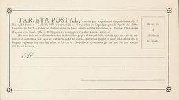 (*)EPPR2. 1873. 5 Cts Negro. TARJETA POSTAL PROVISORIA "Tirada De 1.000.000 De Ejemplares Por Los Que No Son Amigos Del  - Autres & Non Classés