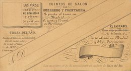 (*)EPP20. 1873. Sin Valor, Negro Sobre Amarillo. TARJETA POSTAL PRECURSORA. FRONTAURA. MAGNIFICA. - Autres & Non Classés