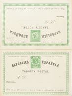 (*)EP6. 1873. 5 Cts+5 Cts Verde Sobre Tarjeta Entero Postal. MAGNIFICA. Edifil 2019: 110 Euros - Sonstige & Ohne Zuordnung