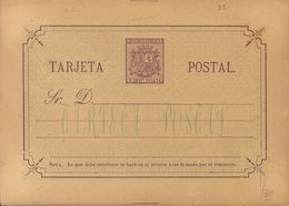 (*)EP7a. 1875. 5 Cts Violeta Oscuro Sobre Tarjeta Entero Postal. MAGNIFICA. Edifil 2017: 38 Euros - Autres & Non Classés