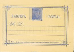 (*)EPP8e. 1875. 5 Cts Ultramar Sobre Tarjeta Entero Postal. DOBLE IMPRESION. MAGNIFICA. Edifil 2017: 115 Euros - Autres & Non Classés