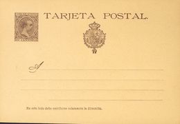 (*)EP27, EP28. 1890. 10 Cts Castaño Sobre Tarjeta Entero Postal Y 15 Cts+15 Cts Azul Sobre Tarjeta Entero Postal, De Ida - Otros & Sin Clasificación