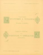 (*)EP35. 1893. 5 Cts+5 Cts Verde Sobre Tarjeta Entero Postal, De Ida Y Vuelta (plancha). MAGNIFICA. Edifil 2019: +61 Eur - Andere & Zonder Classificatie