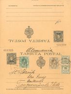 Sobre EP38. 1910. 15 Cts+15 Cts Pizarra Sobre Tarjeta Entero Postal Circulada Sólamente La Ida De VALENCIA A TANGERMUNDE - Sonstige & Ohne Zuordnung