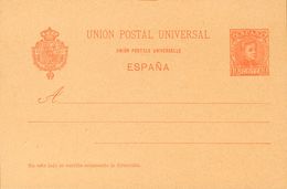 (*)EP39. 1901. 10 Cts Naranja Sobre Tarjeta Entero Postal. MAGNIFICA. Edifil 2019: 235 Euros - Otros & Sin Clasificación