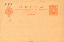 (*)EP40N. 1901. 10 Cts Naranja Sobre Tarjeta Entero Postal. Nº000000. MAGNIFICA. Edifil 2017: 105 Euros - Andere & Zonder Classificatie