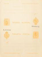 (*)EPNE3. 1918. 10 Cts+15 Cts Amarillo Sobre Tarjeta Entero Postal (plancha). NO EMITIDA. MAGNIFICA Y RARA. Edifil 2019: - Autres & Non Classés