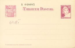 (*)EP75. 1937. 15 Cts Lila Sobre Tarjeta Entero Postal. MAGNIFICA. Edifil 2019: 89 Euros - Autres & Non Classés