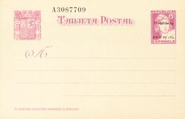 (*)EP76. 1937. 25 Cts Sobre 15 Cts Lila Sobre Tarjeta Entero Postal. MAGNIFICA. Edifil 2019: 45 Euros - Sonstige & Ohne Zuordnung