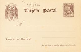 (*)EP83. 1938. 20 Cts Castaño Sobre Tarjeta Entero Postal. MAGNIFICA. Edifil 2019: 112 Euros - Andere & Zonder Classificatie