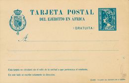 (*)EPM2A. 1922. Sin Valor, Azul Sobre Tarjeta Entero Postal Militar. MAGNIFICA. Edifil 2019: 115 Euros - Autres & Non Classés