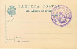 ºEPM3. 1927. Sin Valor, Azul Sobre Tarjeta Entero Postal (sin Circular) Del Ejército En Africa. Marca De Franquicia BATA - Altri & Non Classificati