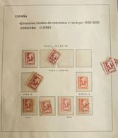 */º. (1936ca). Interesante Colección De Sellos Locales Benéficos De La Provincia De Córdoba, Montado En Hojas De Exposic - Autres & Non Classés