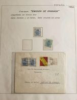 º. (1936ca). Impresionante Colección De Las Emisiones Locales Benéficas De La Provincia De Granada, Montada En Hojas De  - Otros & Sin Clasificación