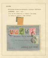 */º. (1936ca). Conjunto De Sellos Locales Benéficos De Zamora, En Nuevo Y Usado E Incluyendo Una Carta Con Un Franqueo M - Other & Unclassified