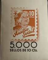 **. (1936ca). Libro Conteniendo Cincuenta Hojas Completas De Cien Sellos (en Total Cinco Mil Sellos) Del 10 Cts Azul Y R - Otros & Sin Clasificación