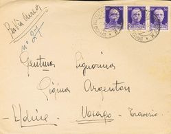 Sobre . 1939. 50 Cts Violeta, Tres Sellos, De Italia. PALMA DE MALLORCA A USAGO (ITALIA), Aunque Escrita En Zaragoza (de - Other & Unclassified
