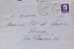 Sobre . 1938. 50 Cts Violeta De Italia. Dirigida A ROMA. Matasello POSTO DI SCAMBIO, Al Dorso Llegada. MAGNIFICA. - Other & Unclassified