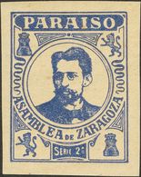 *. (1900ca). Sin Valor Sin Dentar, Azul. ARAGON ASAMBLEA DE ZARAGOZA / PARAISO (Serie 2ª). MAGNIFICO. (Nathan A7) - Autres & Non Classés