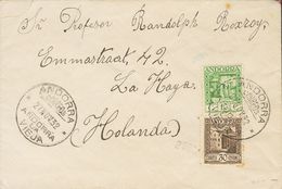 Sobre 17d, 21d. 1932. 10 Cts Verde Y 30 Cts Castaño, Ambos Con DENTADO 11½. ANDORRA LA VIEJA A LA HAYA (HOLANDA). Al Dor - Sonstige & Ohne Zuordnung