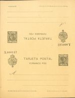 (*)EP22. 1907. 10 Cts+10 Cts Verde Negro Sobre Tarjeta Entero Postal, De Ida Y Vuelta (plancha). MAGNIFICA. Edifil 2019: - Autres & Non Classés