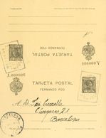 ºEP22. 1907. 10 Cts + 10 Cts Verde Negro Sobre Tarjeta Entero Postal, De Ida Y Vuelta. Matasello Filatélico CORREOS / ST - Autres & Non Classés