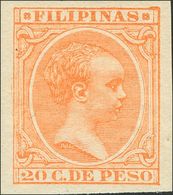 *128s. 1896. 20 Ctvos Naranja. SIN DENTAR. MAGNIFICO Y RARO. - Philipines