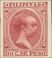 *130s. 1896. 80 Ctvos Carmín. SIN DENTAR. MAGNIFICO Y RARO. - Philippinen