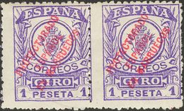 *1/3he, 5he. 1917. 5 Cts Azul, 10 Cts Verde, 25 Cts Rosa Y 1 Pts Violeta (sólo Falta El Valor De 50 Cts Naranja), En Par - Other & Unclassified