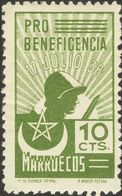 *. 1936. Conjunto De Once Sellos Locales Benéficos De Marruecos (uno De Tánger) PRO MOVILIZADOS Y PRO BENEFICENCIA. MAGN - Otros & Sin Clasificación