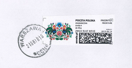 Briefausschnitt Warszawa Warschau Hahn Hahnenkampf Envelo - Storia Postale