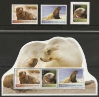 Nouvelle-Zélande 2012 - Le Lion Des Mers (série 2v Gommées + 1v Autoadhésive+ Bloc) - Unused Stamps