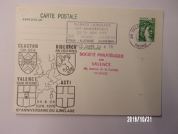 424 CP Type Sabine 80 C. Vert - Overprinter Postcards (before 1995)