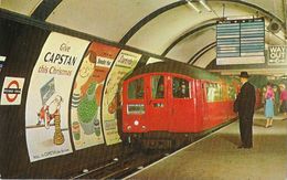 Métro Londonien - Tube Train Entering Piccadilly Circus Station, London - Carte Non Circulée - Piccadilly Circus